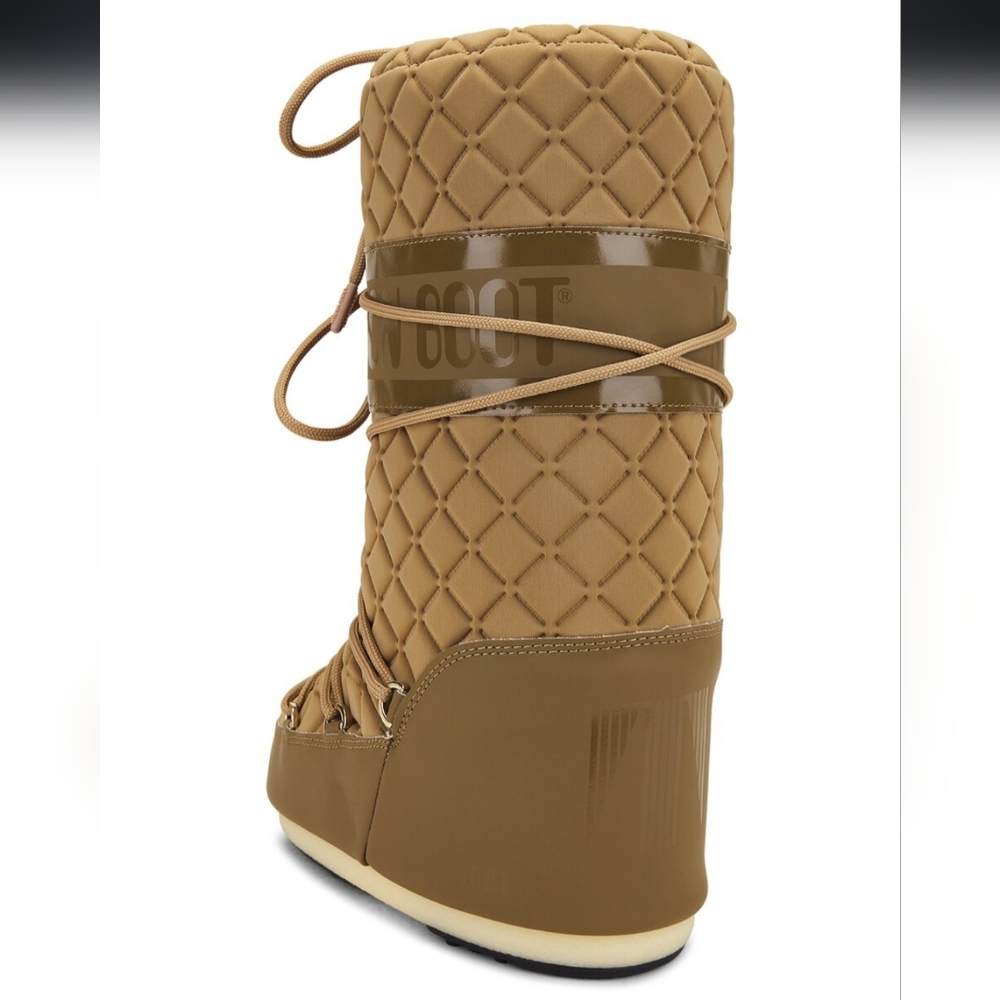 Moon Boot Icon Quilt Boot Caramel Tall - Picture 6 of 17